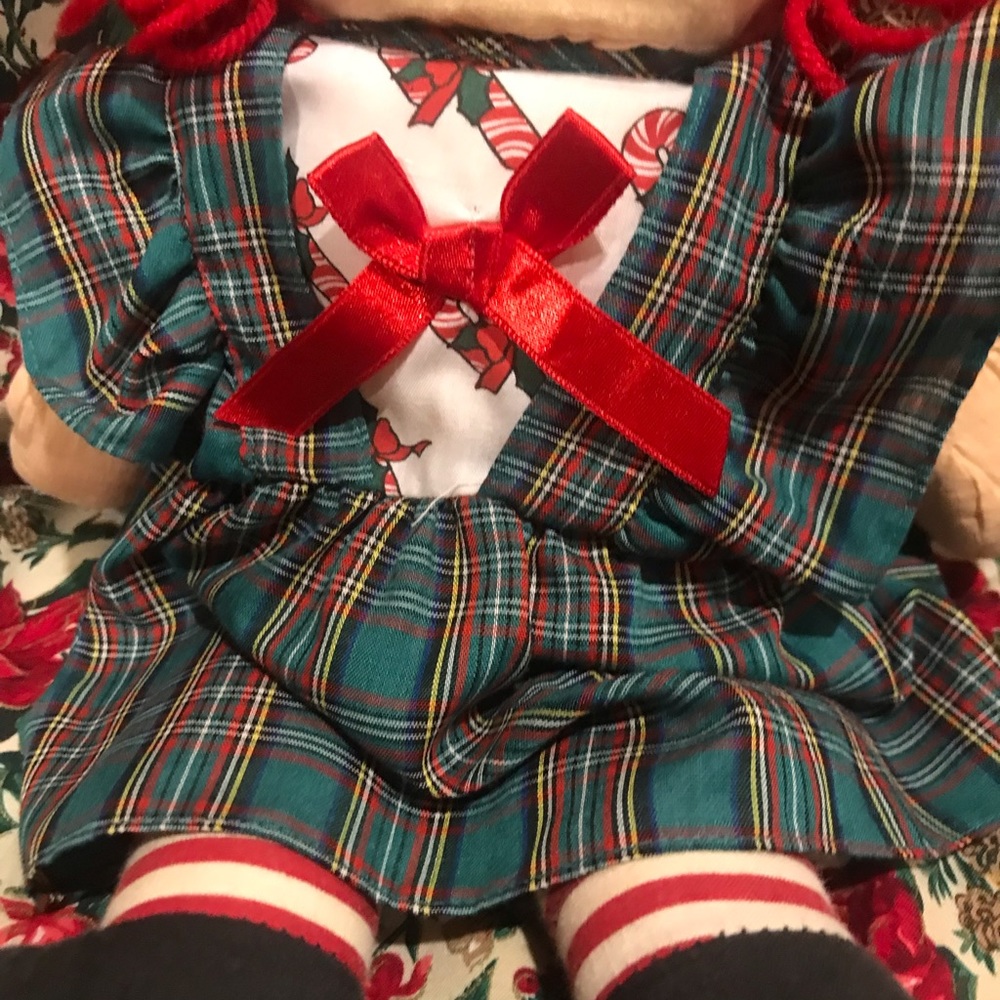 CHRISTMAS DRESSED RAGGEDY ANN 14” DOLL - Picture 3 of 8
